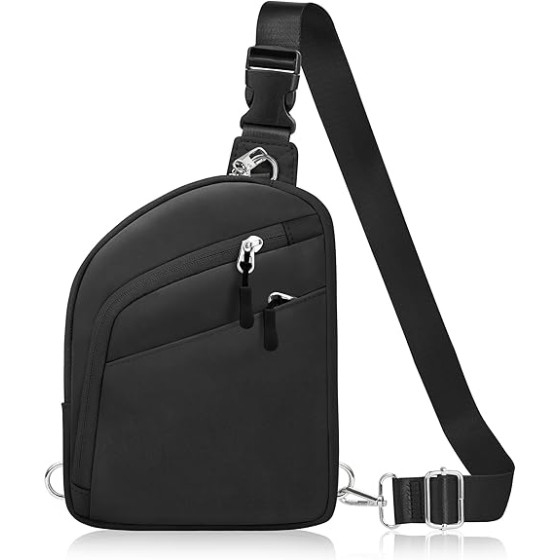 Anti Theft Crossbody Bags for Women Men, Small Sling Crossbody Bag Travel Purse Shoulder Wallet with RFID Blocking